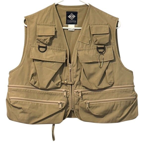Columbia Fly‎ Fishing Vest Jacket Wading Coat Men’s Size Measured Outdoor Travel - Picture 1 of 9